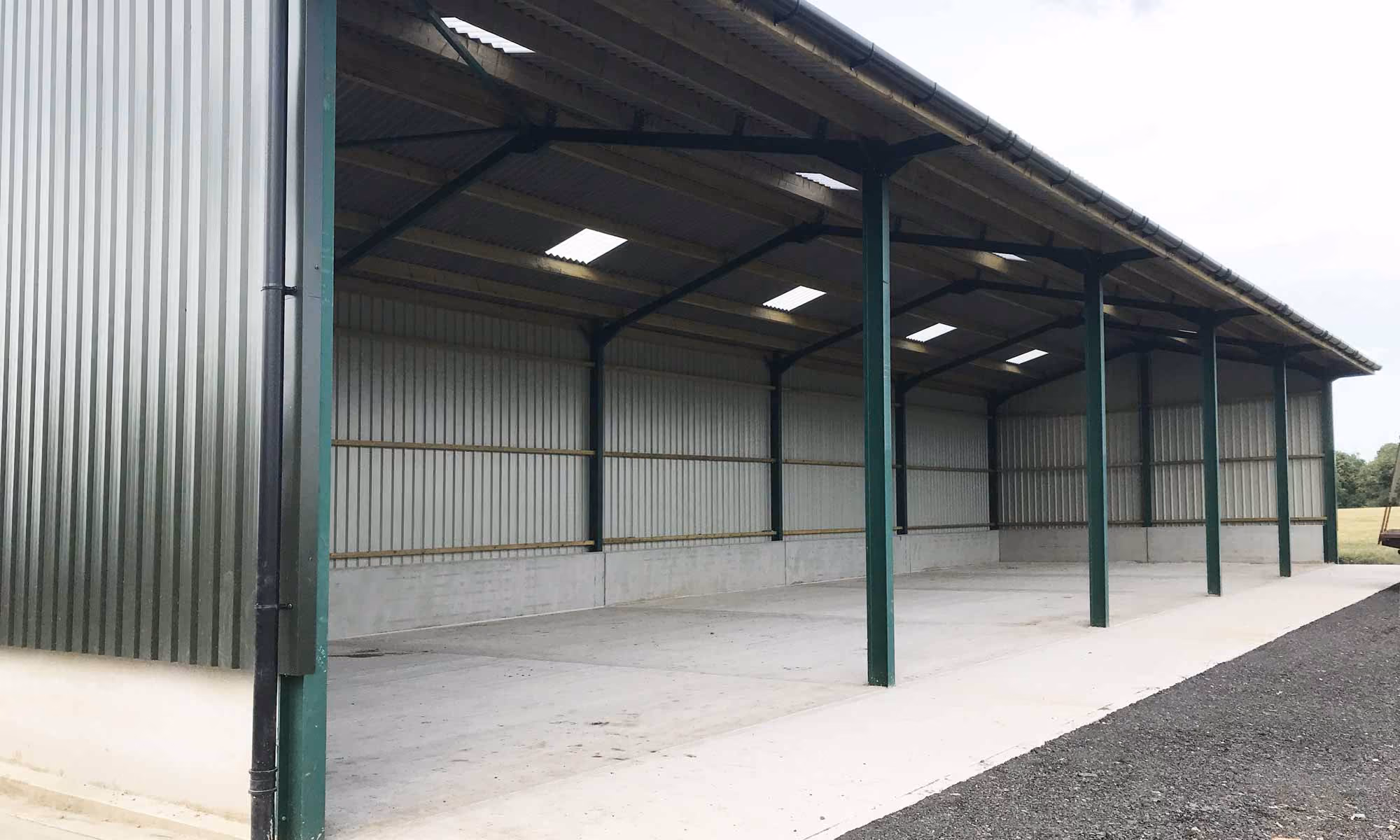 Steel framed machinery store