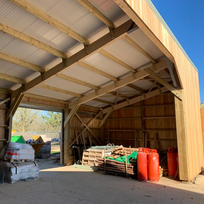 Timber framed farm building contractor in Warwickshire